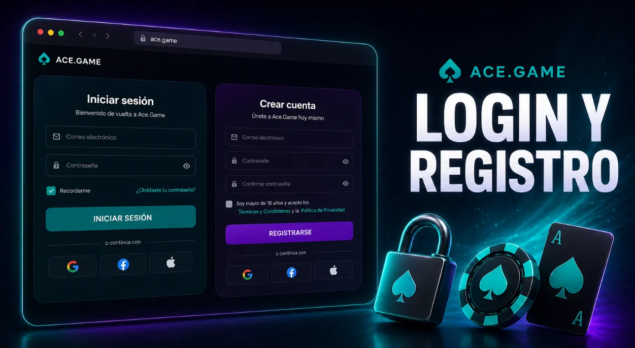 Ace Game casino login y registro de cuenta